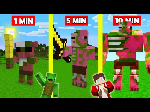 EPIC Minecraft Zombie Pigman Build Battle - NOOB vs PRO!