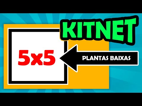 KITNET 5x5 - PLANTAS BAIXAS de KITNETS pequenas e modernas