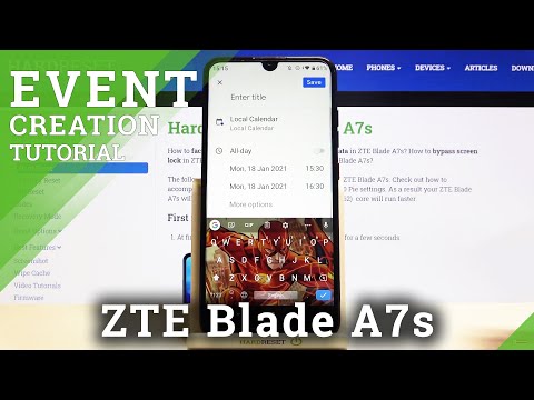 How to Add Event on ZTE Blade A7s – Calendar Application