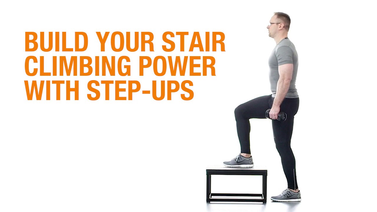 Wellness Wednesday: Build your stair climbing power with step-ups - YouTube
