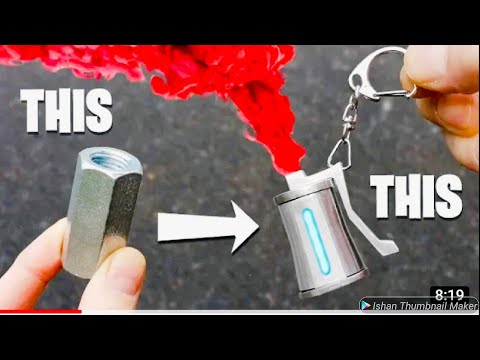 REAL FORTNITE Colored SMOKE KEYRING Made  from Nut &  bolt