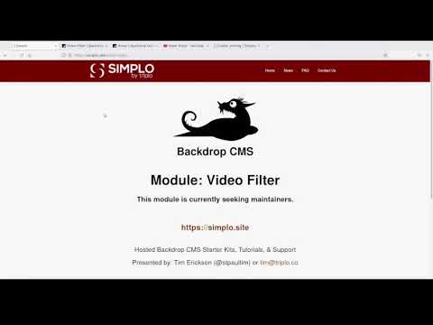 Backdrop CMS Modules: Video Filter