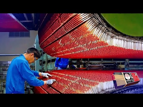 Como é fabricado o palito e a caixa de fósforo.