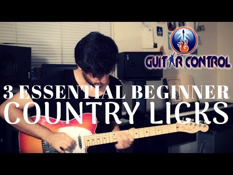 3 Essential Beginner Country Licks - Lead Guitar Lesson On Country Licks