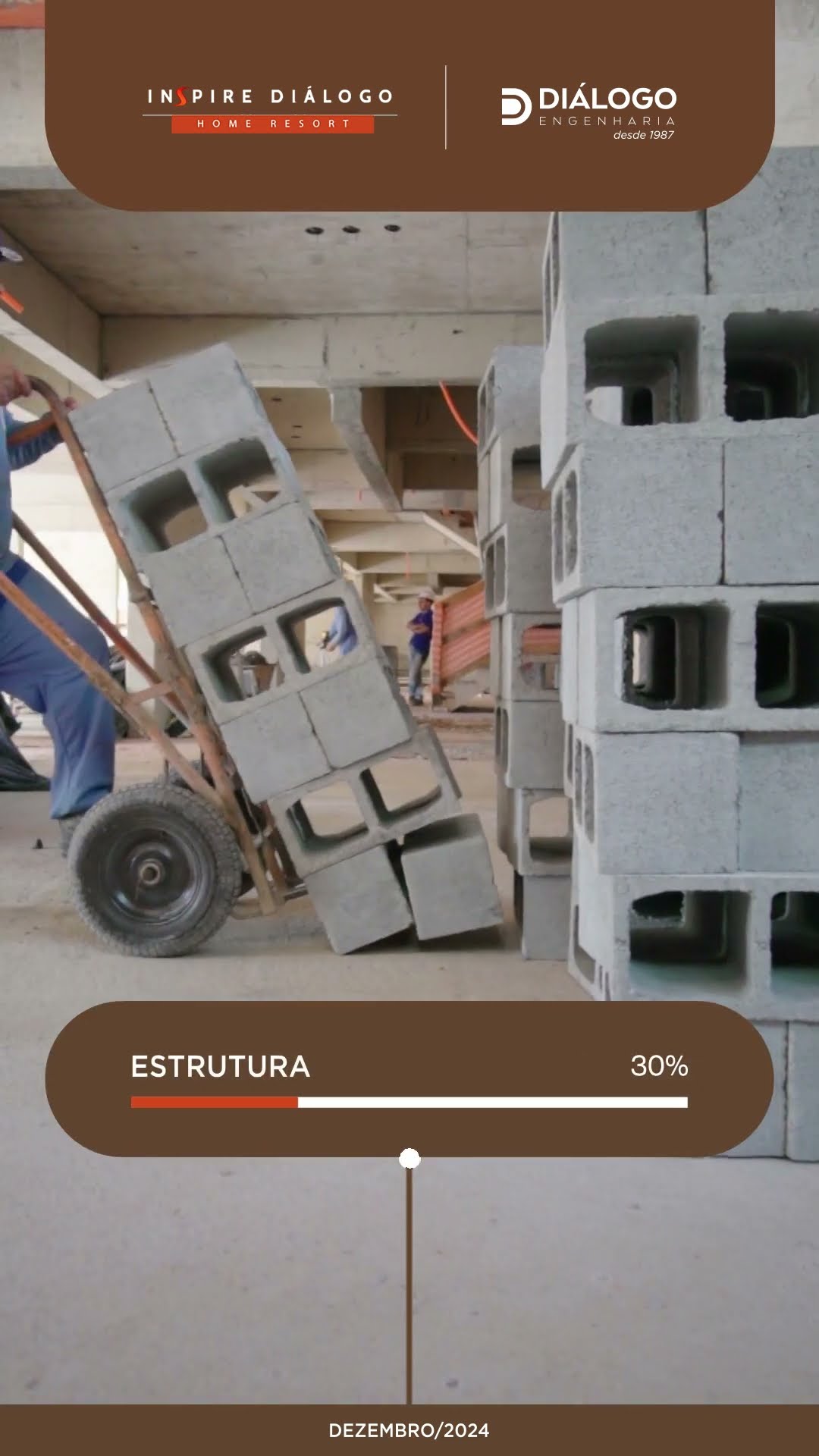 Evolução de Obra - Inspire Diálogo Home Resort | Diálogo Engenharia