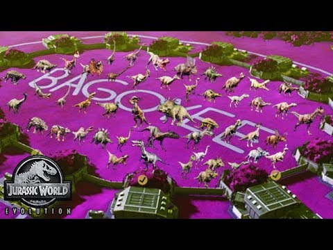 ALL DINOSAURS UPDATE 1.4 BATTLE ROYALE (JURASSIC WORLD EVOLUTION)