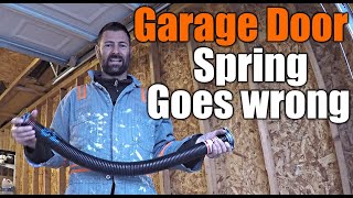 How To Replace A Garage Door Spring Without Dying | THE HANDYMAN |