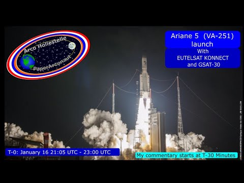 Ariane 5 launch (VA-251) with EUTELSAT KONNECT and GSAT-30