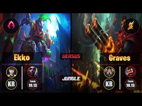 Cuzz EKKO (Jungle) [Dark Harvest] VS GRAVES - Challenger KR Patch 10.13