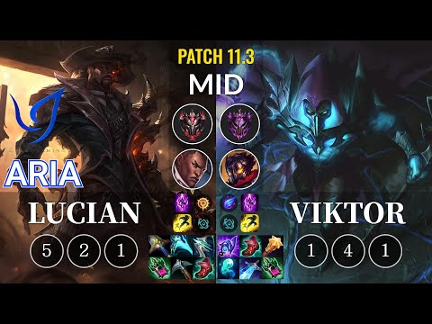 CGA Aria Lucian vs Viktor Mid - KR Patch 11.3