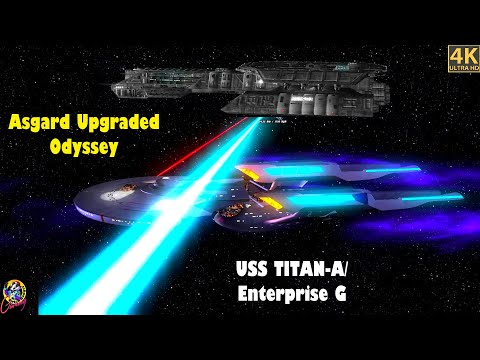 Asgard Upgraded Odyssey VS USS Titan A - Star Trek Ship Battles - Bridge Commander