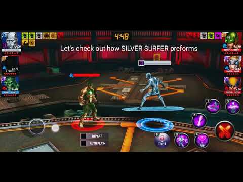 T2 60 level Silver Surfer PvP performance against T3