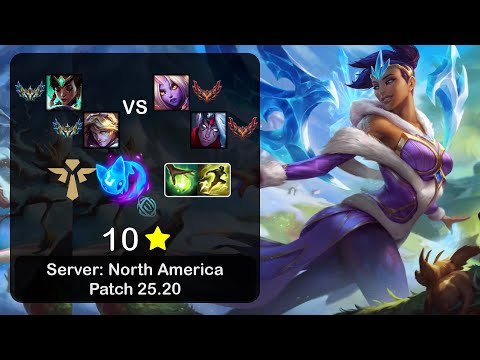 Karma Support + Ezreal vs Soraka + Varus - NA Challenger - Patch 25.20