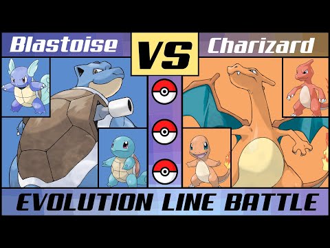 CHARIZARD vs BLASTOISE - Evolution Line Battle