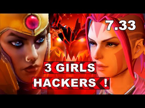 Dota 2 Cheater Busted - 3X GIRLS play FULL PACK OF SCRIPTS, MUST SEE !!!