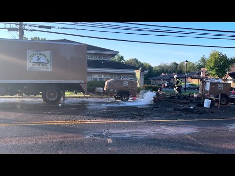 NJ Somerset County Dealing With A Massive Water Main Break