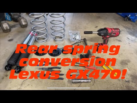 Lexus GX470 Rear spring conversion with Eibach pro truck lift: Black Beauty update!