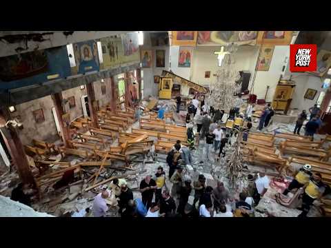 ISIS attack in Syria - Suicide bomber opens fire before blowing up at least 22 at church