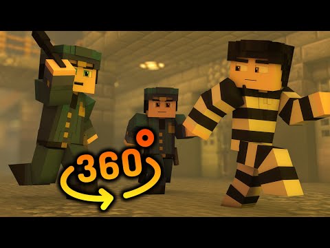 360° Video || JailBreak - Minecraft VR