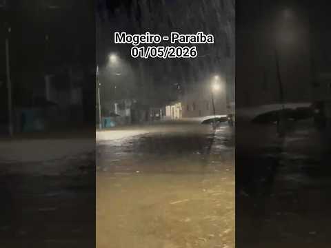 Muita chuva em Mogeiro na Paraíba #chuva #enchente #nordeste #paraiba