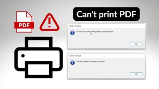 How to fix error when printing a pdf file in adobe acrobat