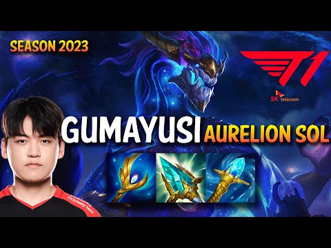 T1 Gumayusi AURELION SOL vs TRISTANA Mid - KR Ranked