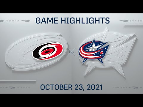 NHL Highlights | Hurricanes vs. Blue Jackets - Oct. 23, 2021