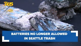 Batteries are not allowed in the garbage after new ban takes effect in Seattle