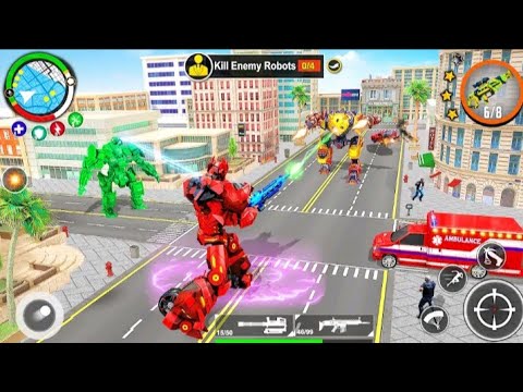 Ambulance Dog Robot Car Game - Lv-1
