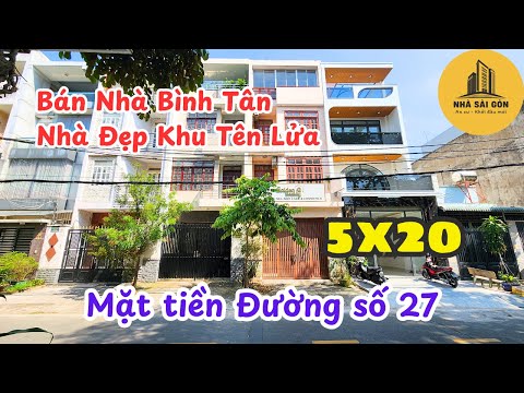 Bán nhà khu Tên Lửa quận Bình Tân đường số 27. Giá 13ty5 tl