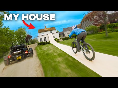 I JUMPED OVER MY HOUSE ON A MOUNTAIN BIKE!!
