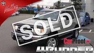 (SOLD) 1999 Toyota 4Runner SR5, For Sale Here At Valley Toyota Scion In Chilliwack B.C. # 13992B