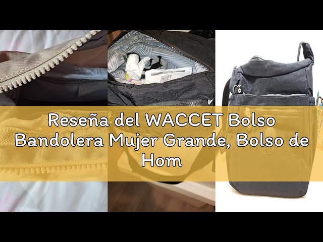 Vídeo relacionado con WACCET Bolso Bandolera Mujer, Grande Tote Bag en Nylon Impermeable con Múltiples Bolsillos Bolso Shopper Ligero y Casual Bolso Universidad Mujer para Viajes, Trabajo, Escuela