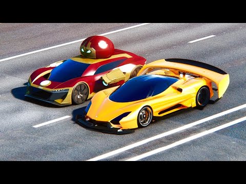 SSC Tuatara GTR Concept vs Iron Man AUDI PB18 at Drag Race 20 KM