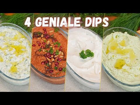 Die leckersten DIPS perfekt für jeden Besuch 😋 4 SCHNELLE DIPS