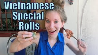 Vietnamese Special Rolls (Country Pancakes, Spring Rolls, Satay & Vegetables) in Hoi An, Vietnam