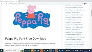 How to Download and Install Peppa Pig Font Free Do