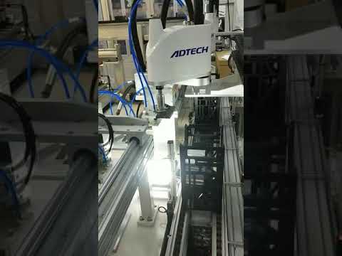 , title : 'ADTECH SCARA robot used in battery assembly line'