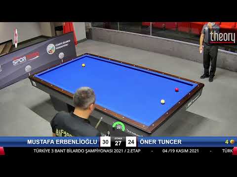 MUSTAFA ERBENLİOĞLU & ÖNER TUNCER Bilardo Maçı - 2021 TÜRKİYE ŞAMPİYONASI 2.ETAP-7.TUR