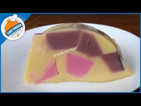 Como hacer gelatina de mosaico, Como hacer GELATOLINA NAPOLITANA | Chef Roger Video
