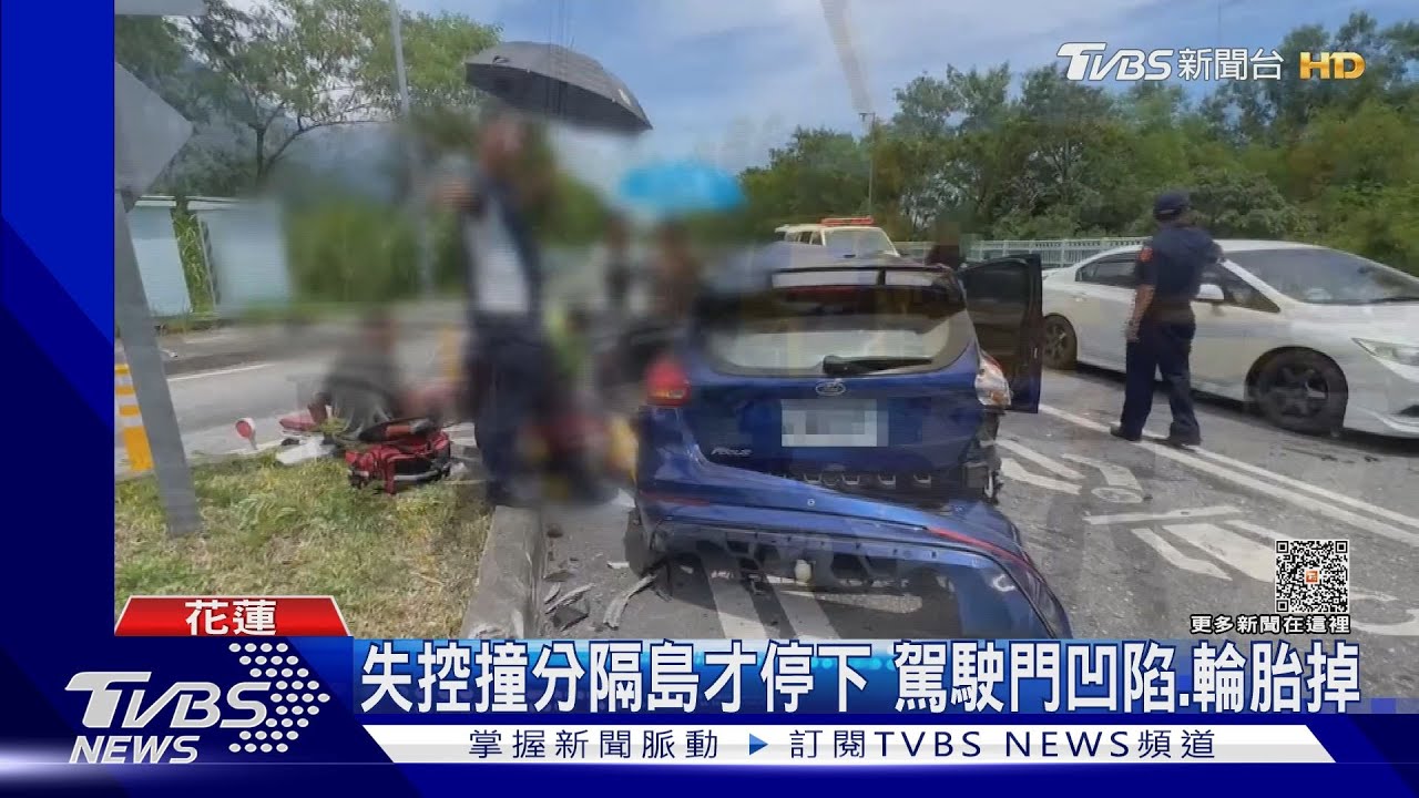 直行車與左轉曳引車碰撞　噴飛至對向