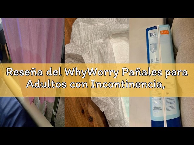 Vídeo relacionado con WhyWorry Pañales para Adultos con Incontinencia, Bragas Absorbentes Desechables para Hombres y Mujeres, Ropa Interior con Máxima Absorción para Ancianos, Antiolor, Unisex, Talla XL, 26 Unidades