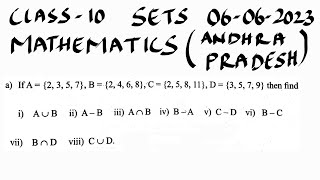 Download Lagu If A={2,3,5,7}, B={2,4,6,8}, C={2,5,8,11}, D={3,5,7,9} then find AUB, A-B, B-A, C-D, B-C Thumbnail