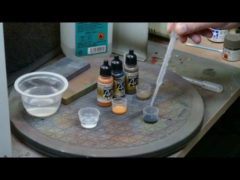 How to make washings with acrylic paints