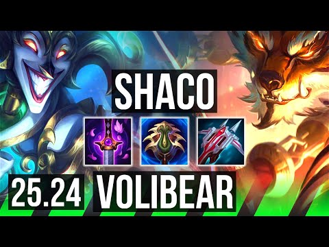 SHACO vs VOLIBEAR (JGL) | Good KDA: 15/1/6 | EUW Master | 25.24