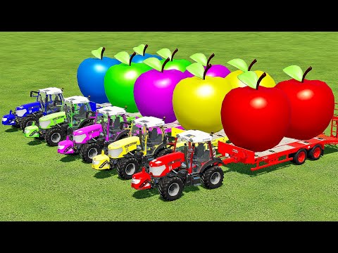 TRANSPORT APPLES & MUCK SPREADING WITH RIGITRAC MINI TRACTORS - Farming Simulator 22