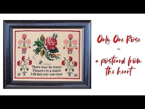 Flosstube #130 A new release -Only One Rose, a postcard from the heart