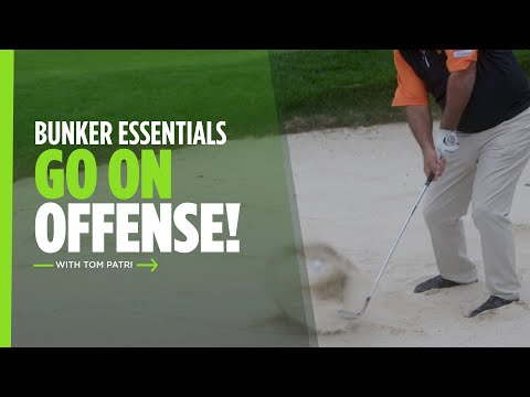 Part of a video titled Titleist Tips: To Improve Your Bunker Play, Go on the Offensive - YouTube