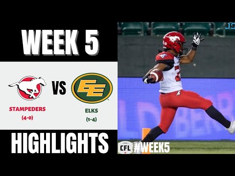 Calgary Stampeders vs Edmonton Elks | 2022 CFL Week 5 | Highlights