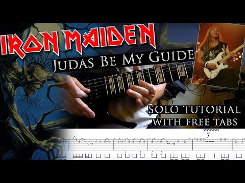 Iron Maiden - Judas Be My Guide Dave Murray's solo lesson (with tablatures and backing tracks)